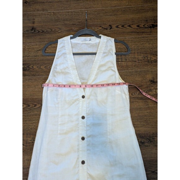 ONIA Linen Air Linen Button Down Maxi DressMaxi White Size Medium - Picture 5 of 11